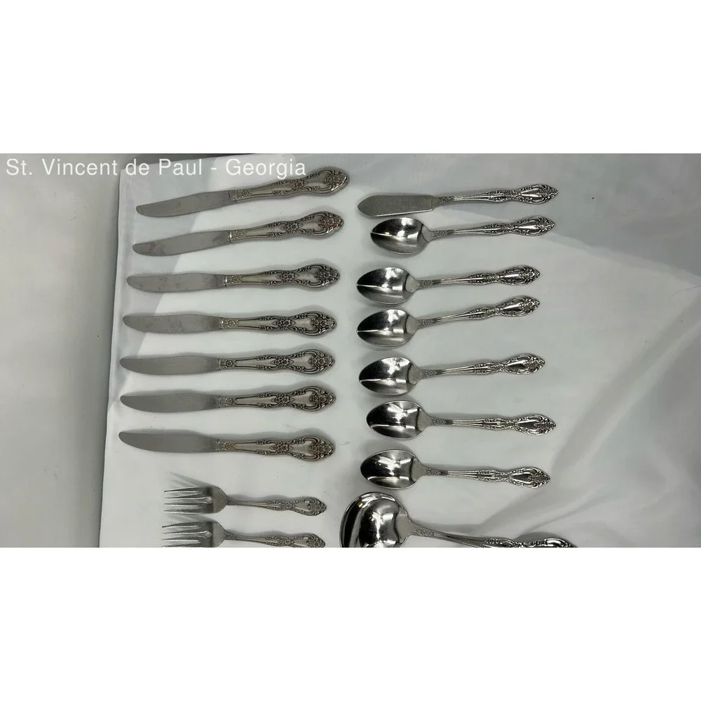 Vintage Lot of 38 Onelida Profile Galveston Stainless Steel Flatware Great Cond.